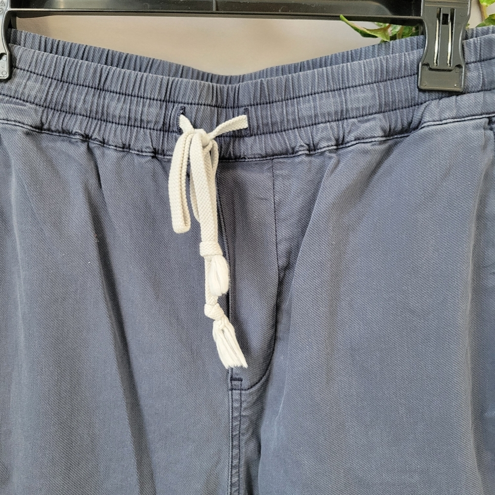 Faherty Essential Drawstring Cotton Modal Linen Blend Pants In Blue L‎ - Picture 6 of 14